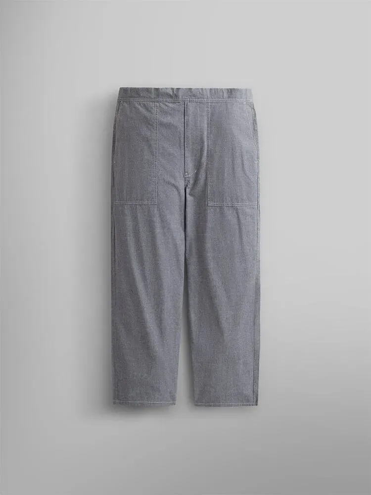 Alpha Industries Wide Leg pantalon large coton gris bleu