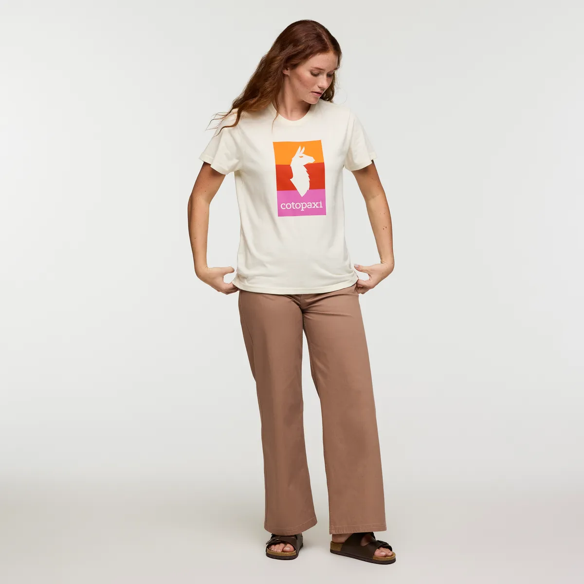 Cotopaxi Llama Block t-shirt femme Bone coton bio