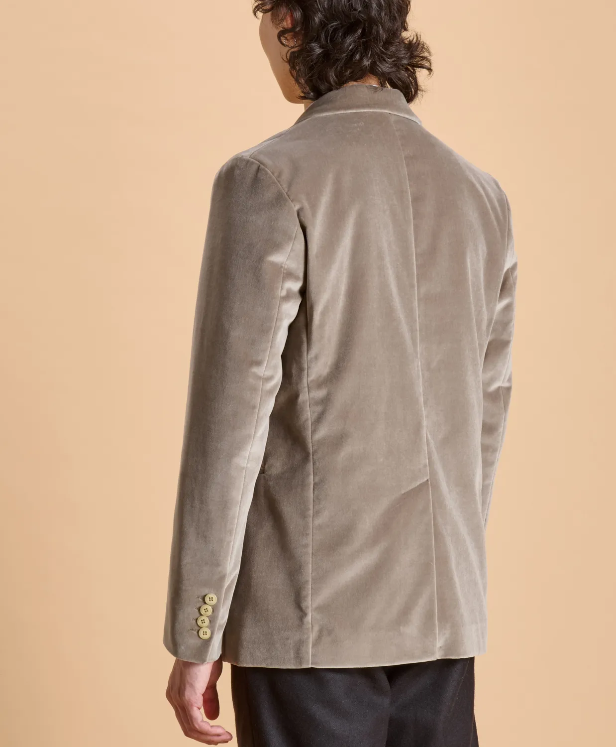 Soubacq Le Blazer Hippolyte velours marron glacé