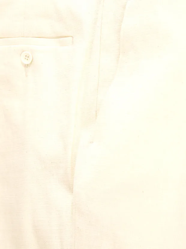 Hollington Siza pantalon ivoire lin-coton stretch