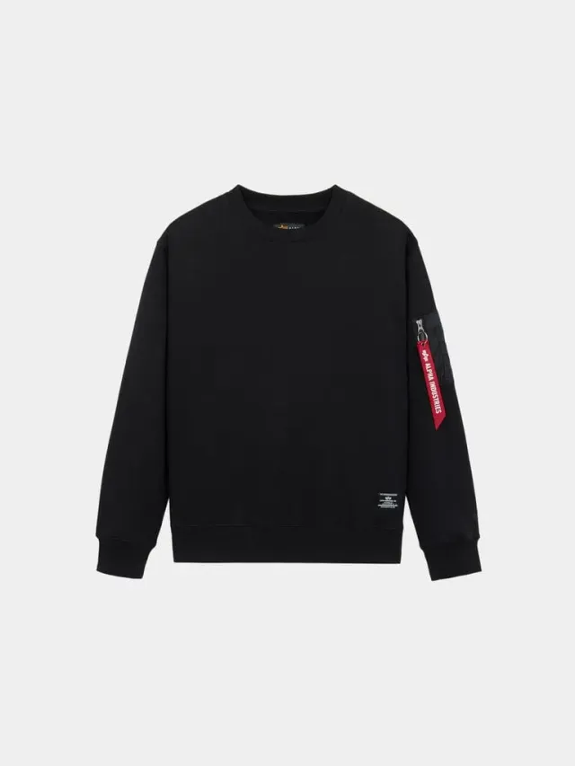 Alpha Industries Utility Pocket Crew Sweatshirt sweat noir