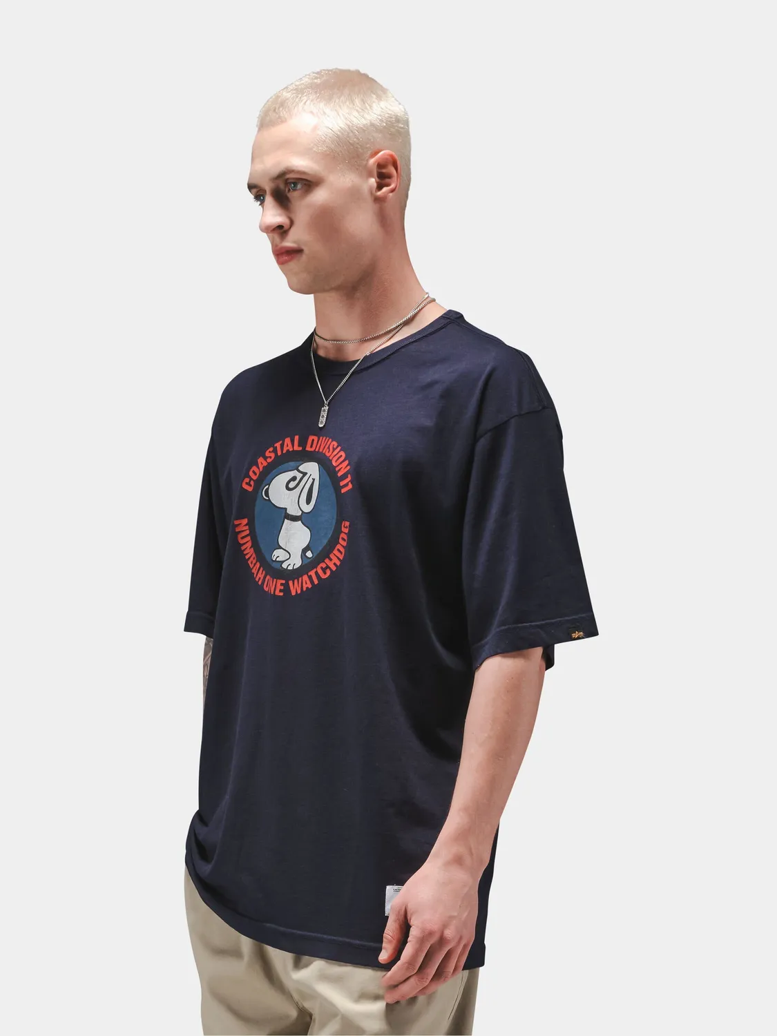 Alpha Industries Watch Dog t-shirt coton bleu décontracté