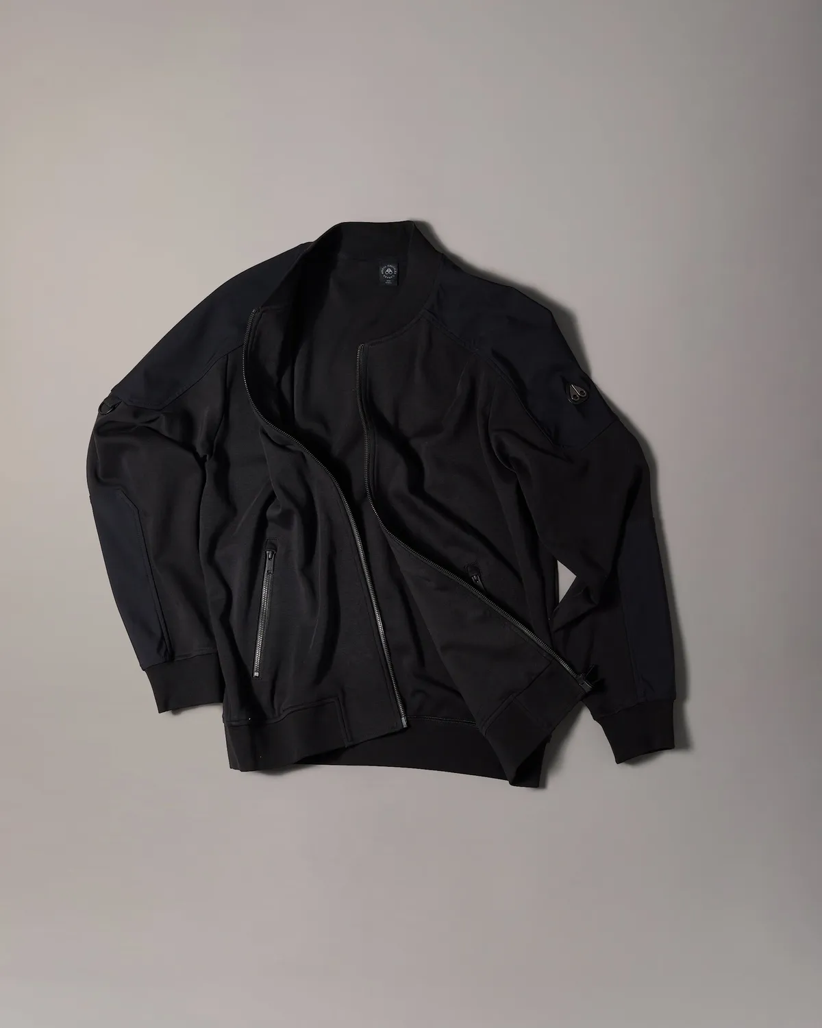 Moose Knuckles Dalon blouson bomber noir stretch zip double