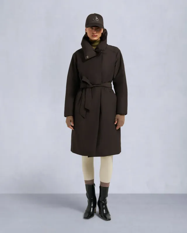 Moose Knuckles Lonsdale Long Wrap manteau ceinture noir