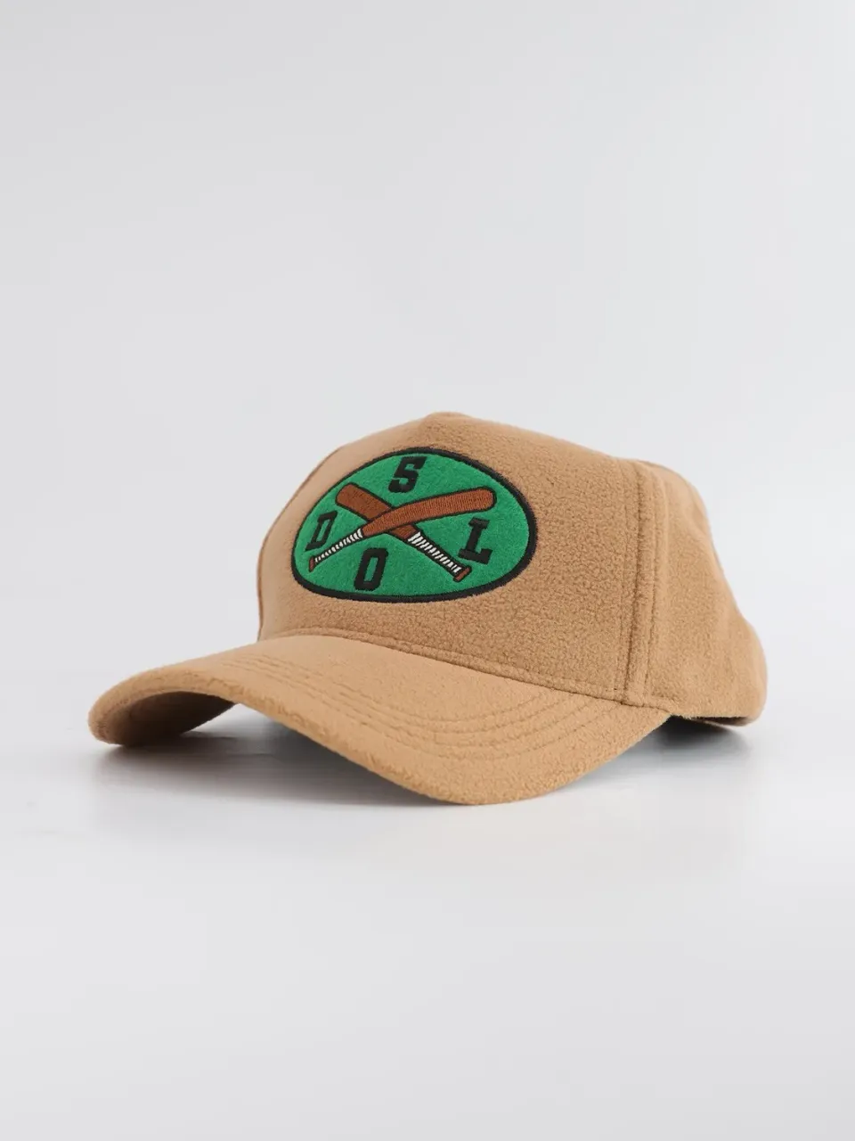 Daytona Monroe casquette baseball fleece kaki douce