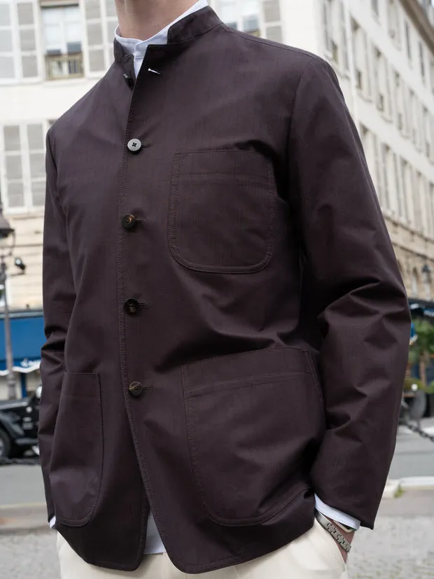 Hollington Rembrandt veste Tyrol coton stretch marron cintrée