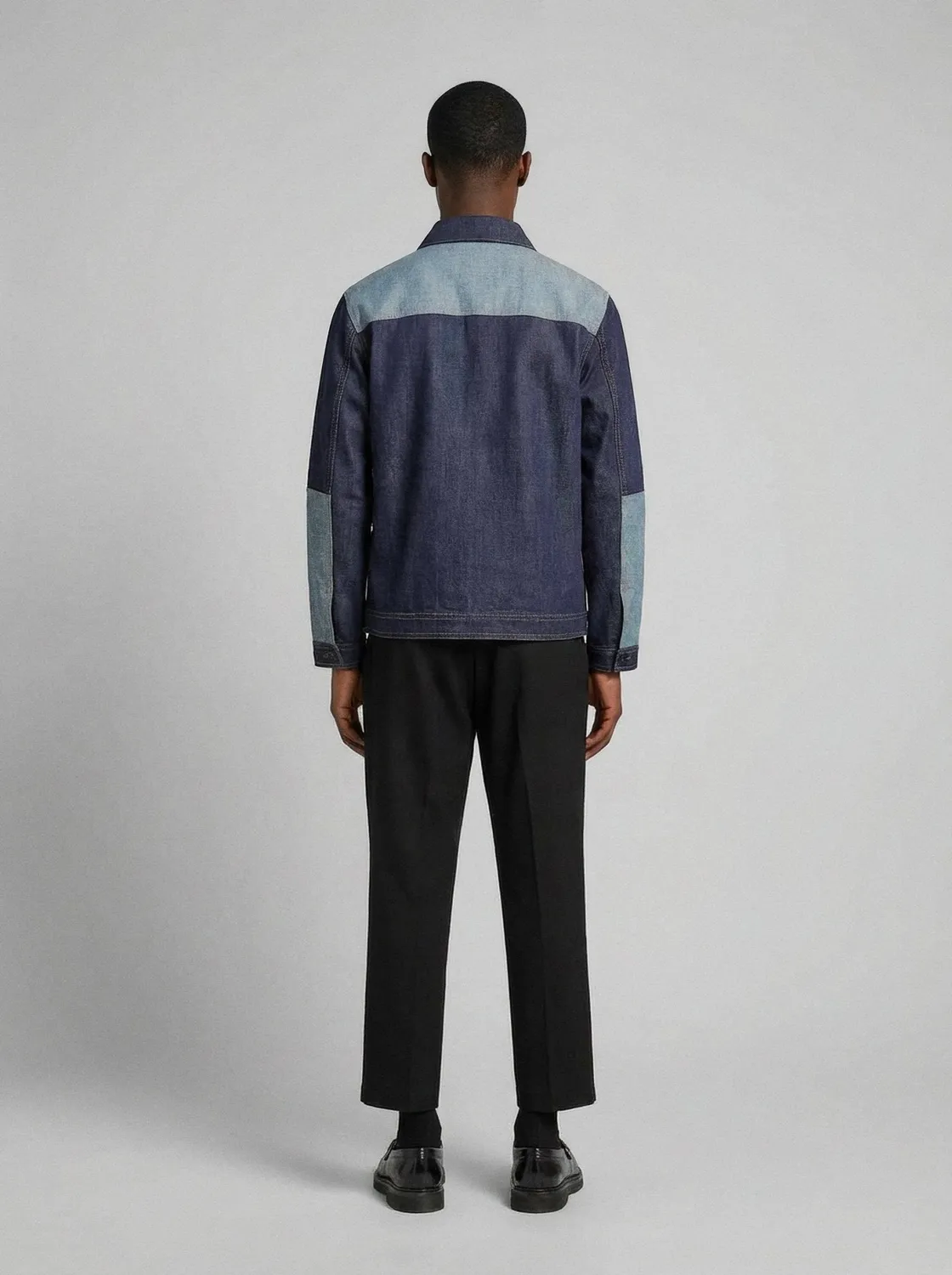 Lebrun Worker Jean Gabardine veste bleu coton