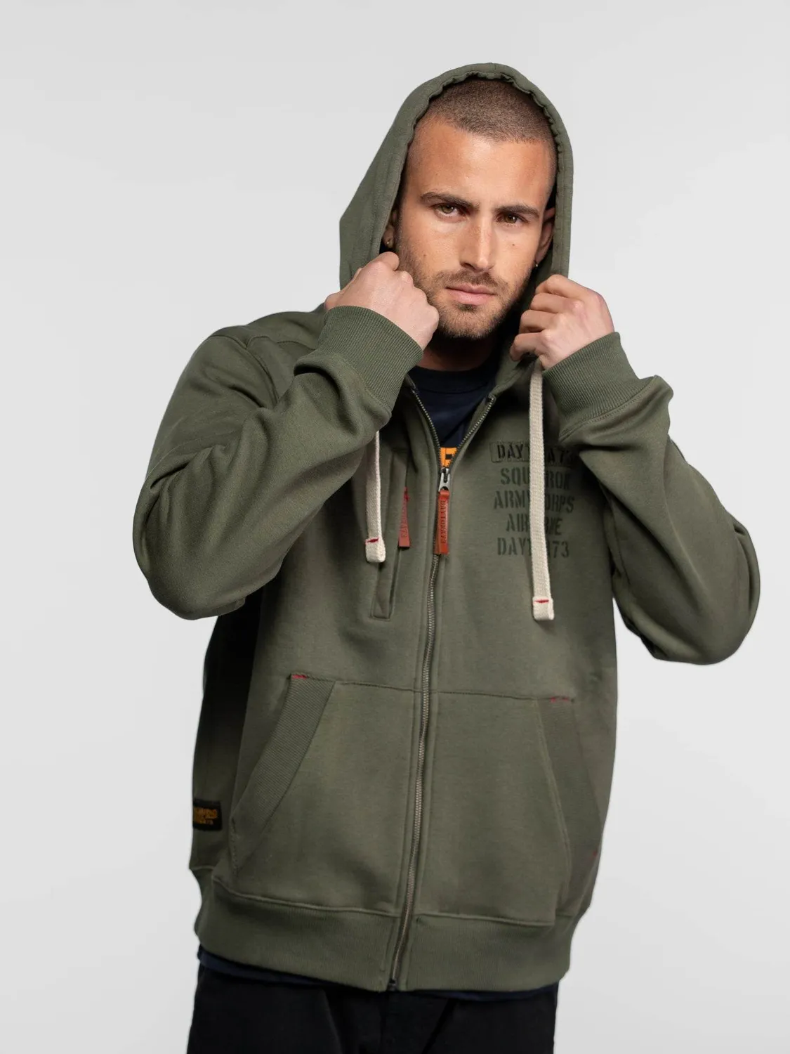 Daytona Castin sweat à capuche militaire vert army
