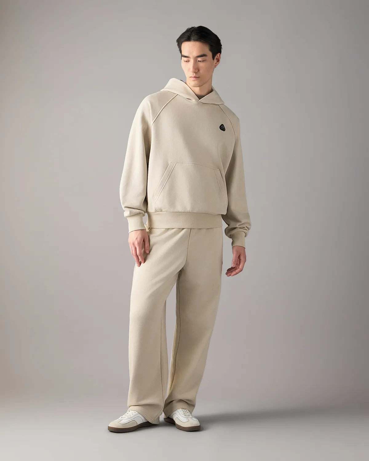 Moose Knuckles Yul sweat capuche écru molleton