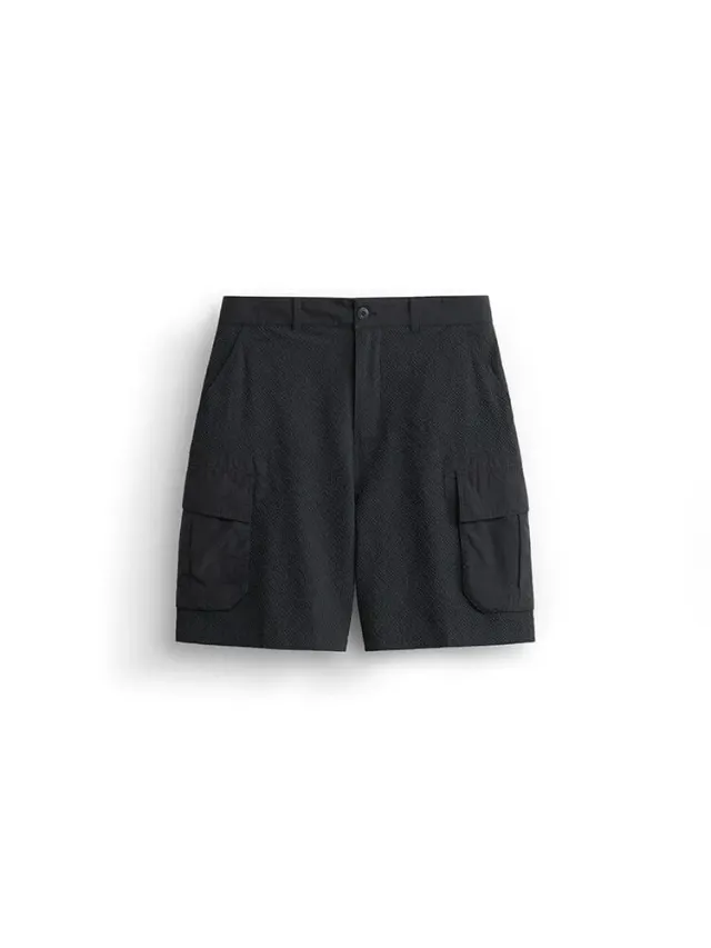 Alpha Industries Seersucker short gris anthracite coton