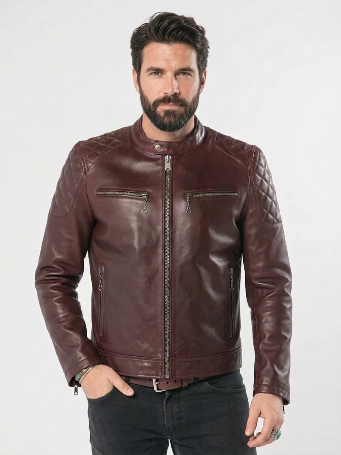 Daytona Cobalt FM-101246 blouson motard homme vachette