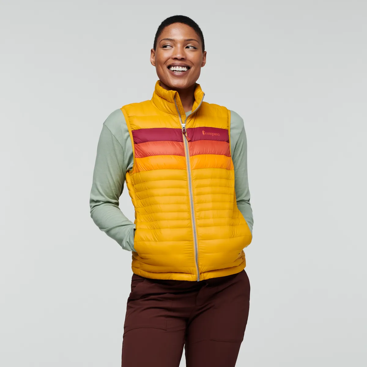 Cotopaxi Fuego Down Vest Women's gilet Amber Stripes duvet