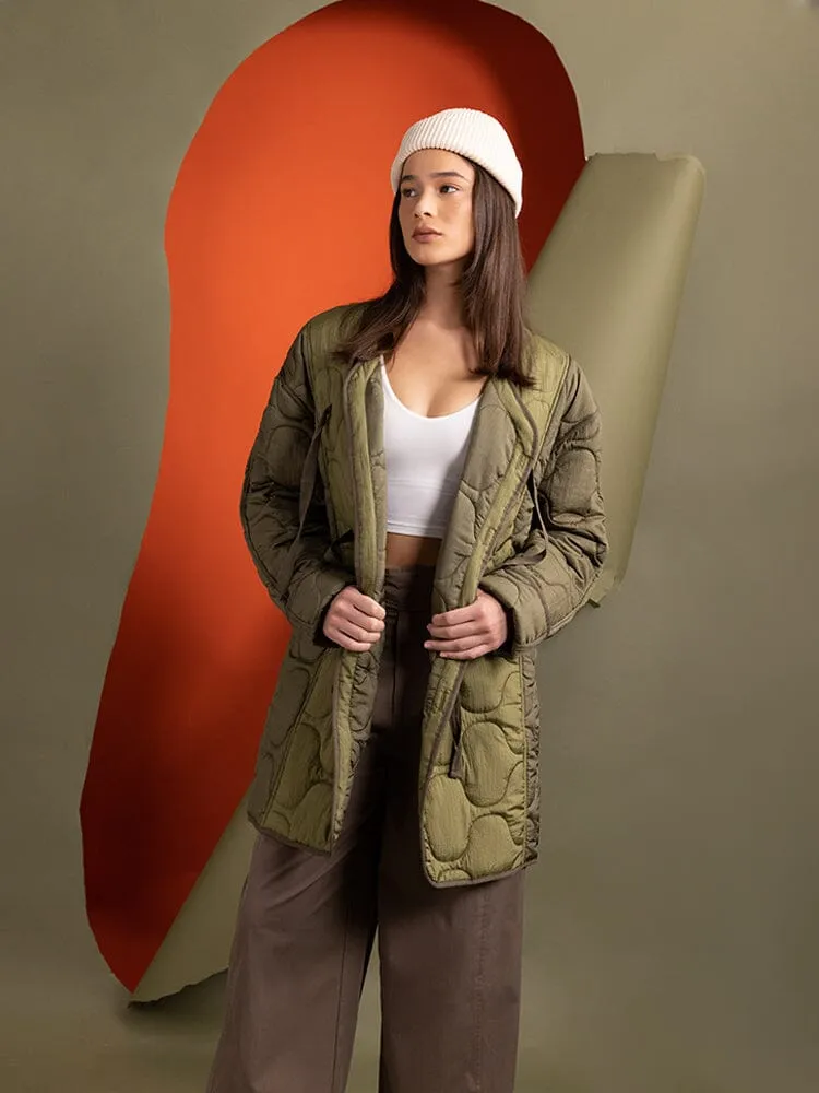 Alpha Industries Mixed Media liner long femme vert