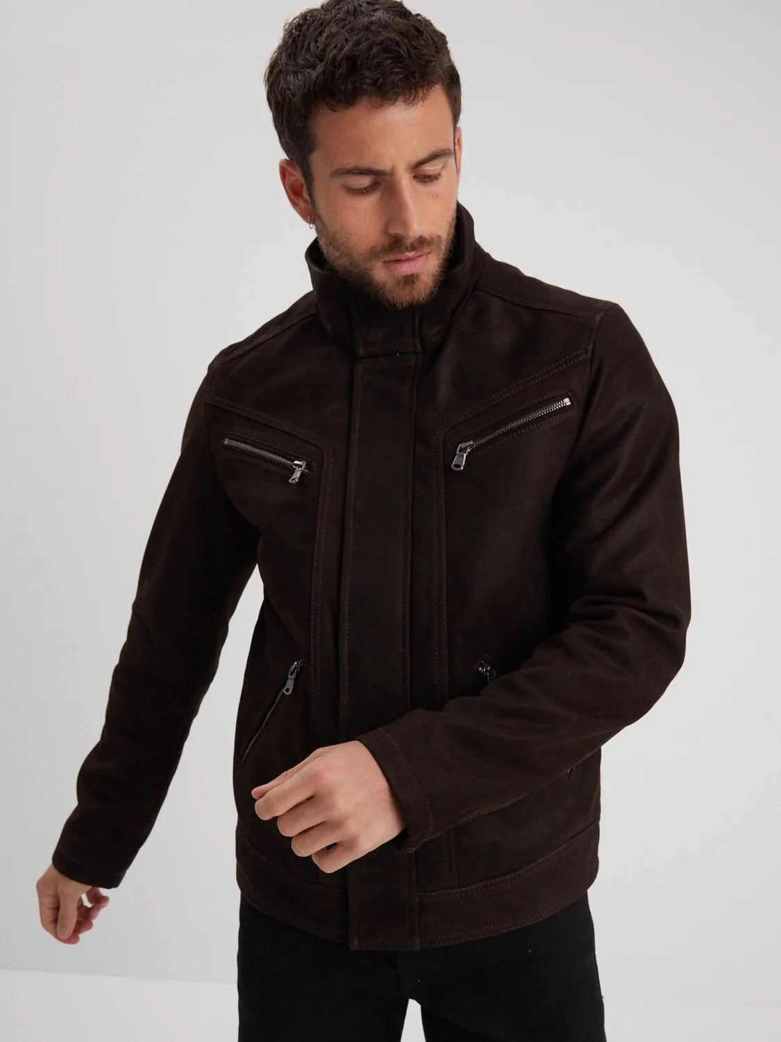 Daytona Falcon Madisson blouson cuir homme marron vachette