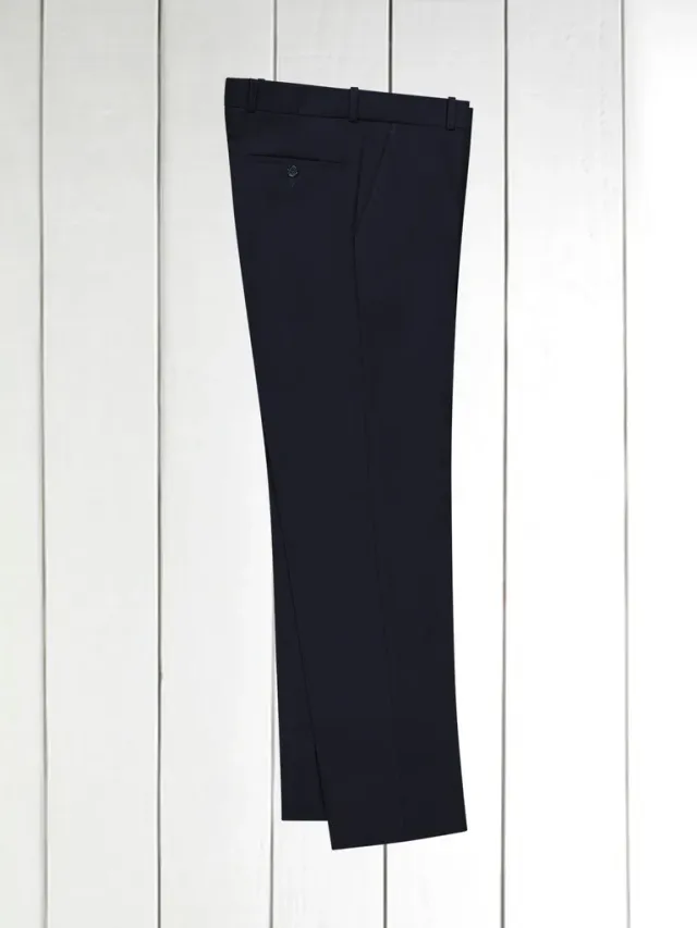 Hollington Siza pantalon bleu marine toile coton déperlant