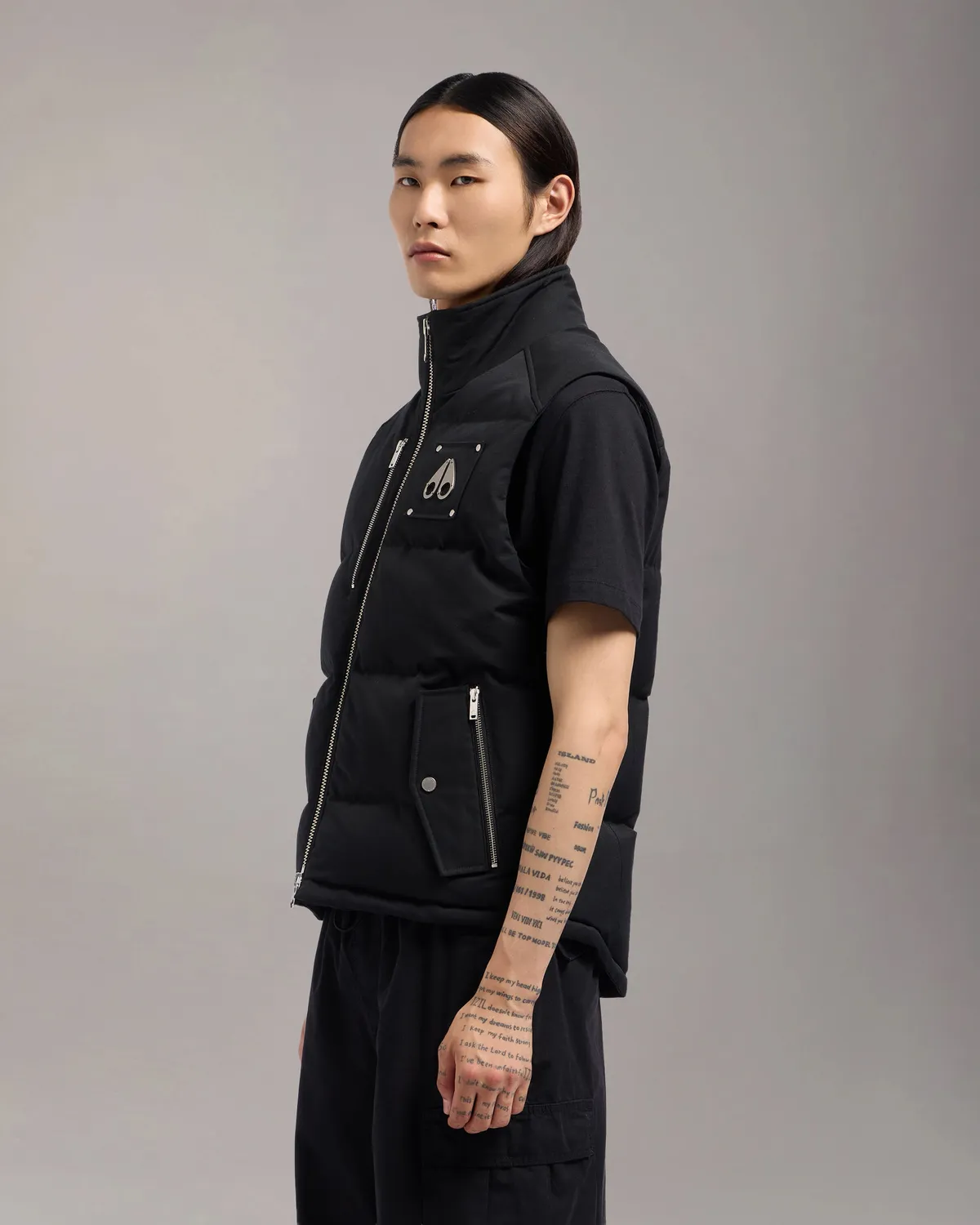 Moose Knuckles Westmount gilet en duvet cendré