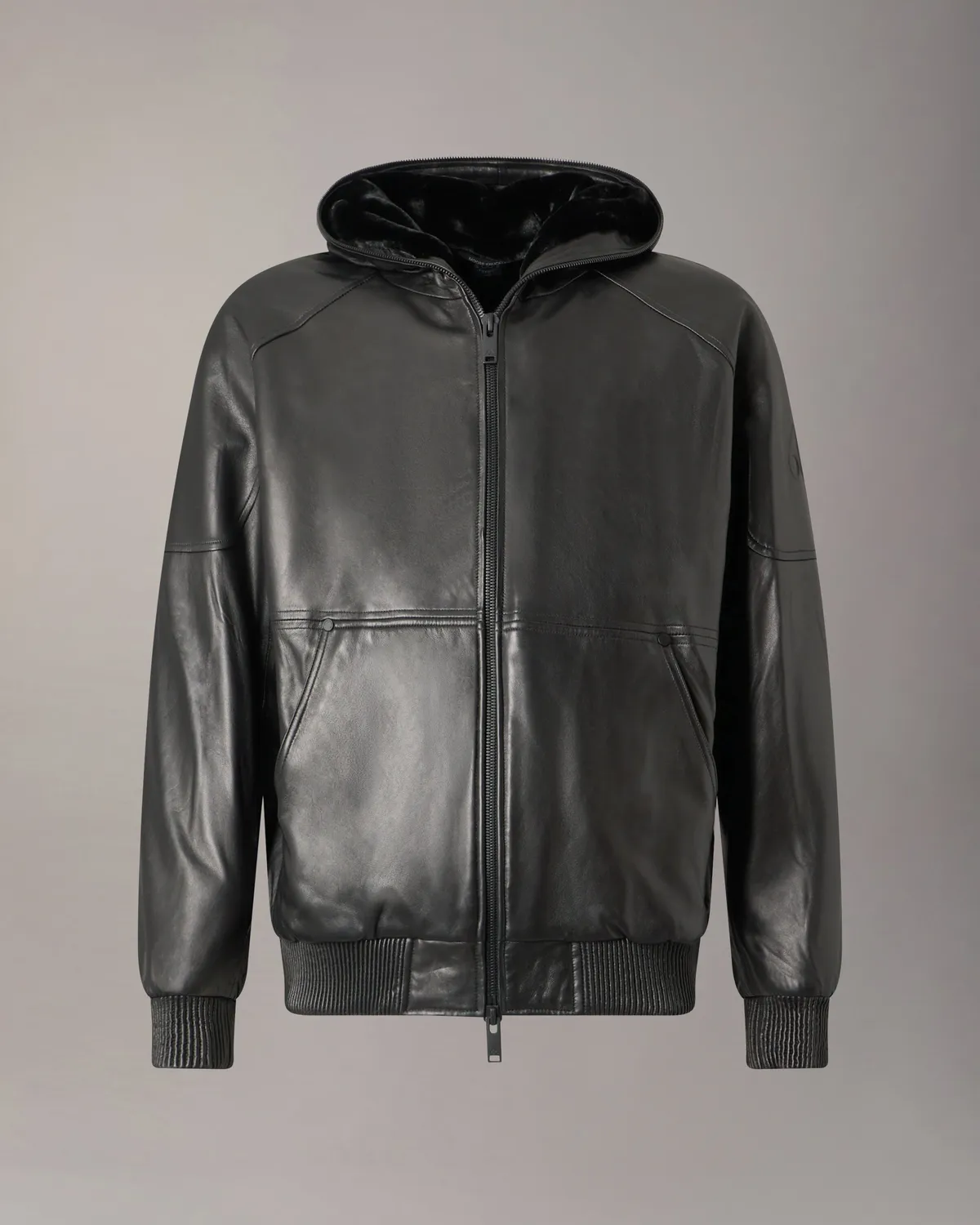 Moose Knuckles Neo Bunny blouson cuir noir