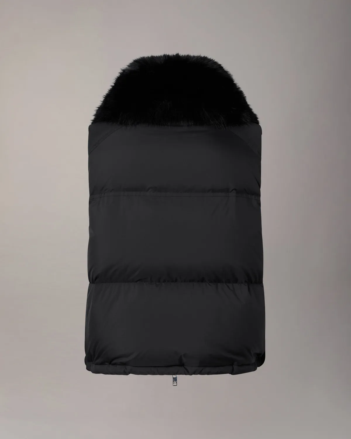 Moose Knuckles Everest Gilet duvet noir col fourrure