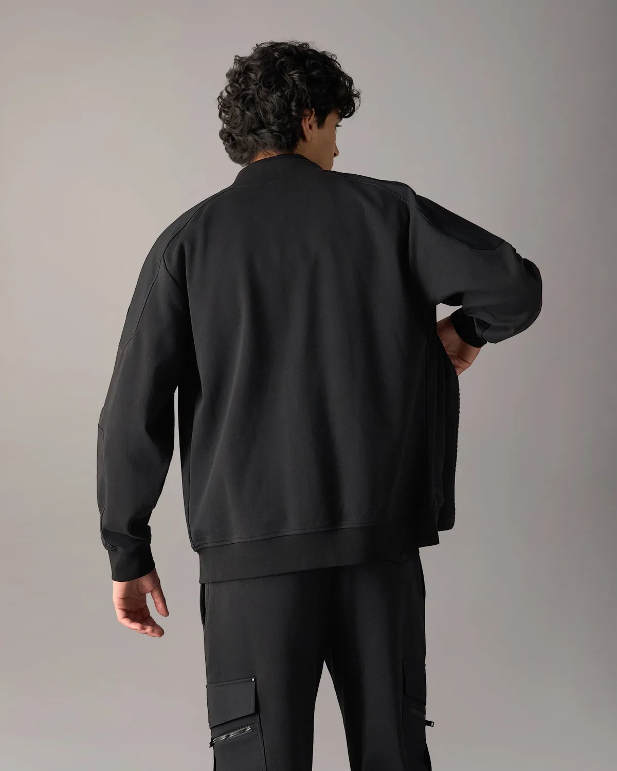 Moose Knuckles Dalon blouson bomber noir stretch zip double