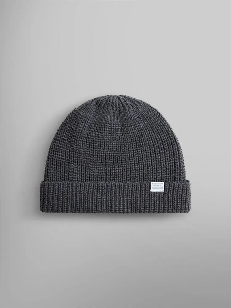 Alpha Industries Essential bonnet Charcoal laine