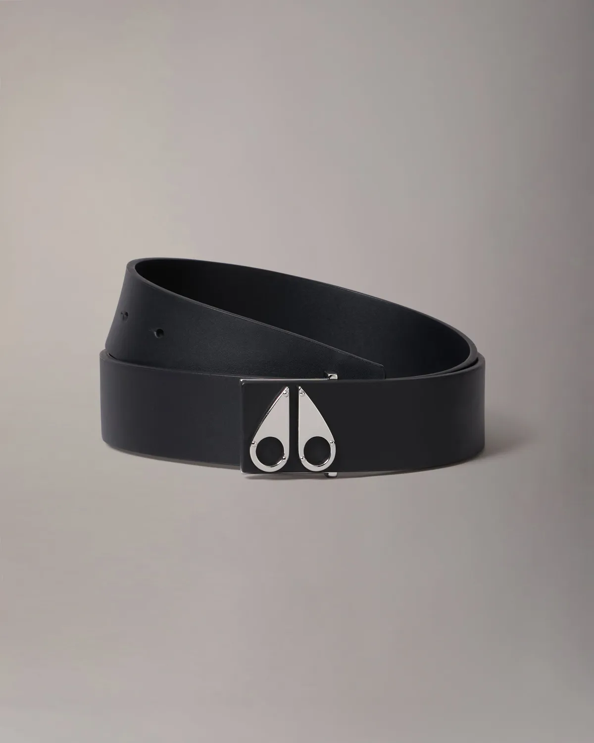 Moose Knuckles Logo Icon Belt ceinture argent boucle logo