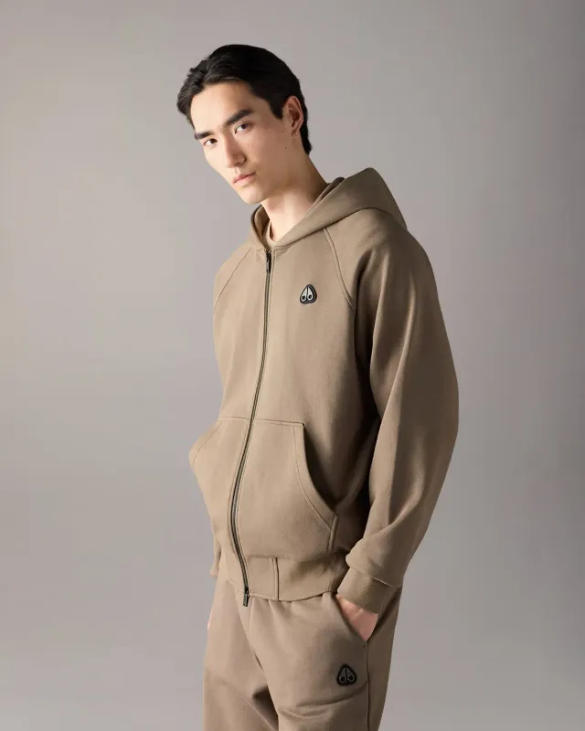 Moose Knuckles Yul sweat zippé gris capuche