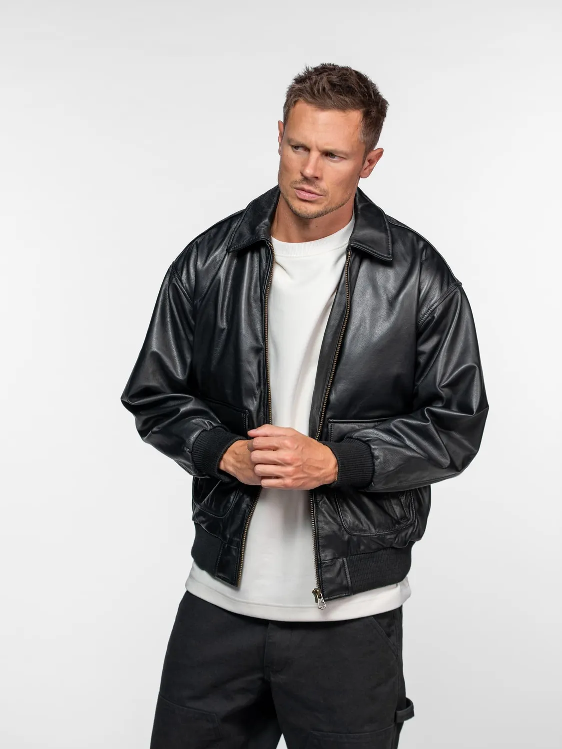 Daytona Dogue blouson cuir aviateur black vachette