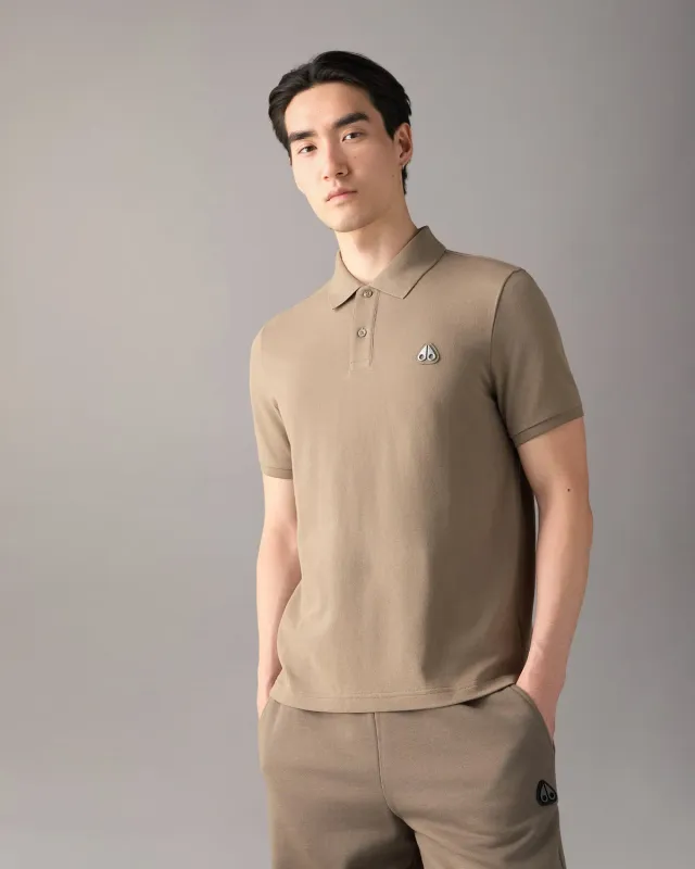 Moose Knuckles Everett polo gris Ashen