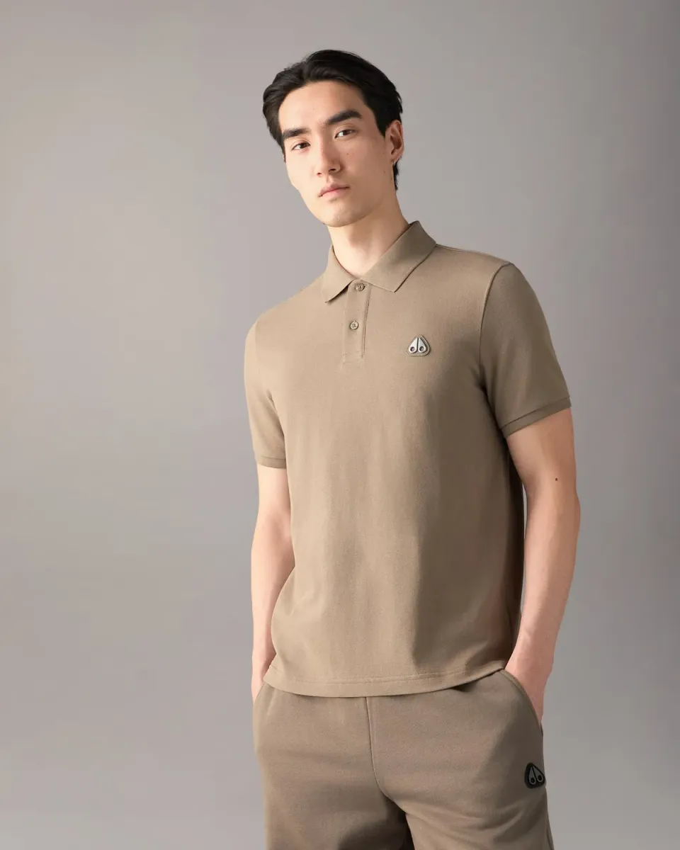 Moose Knuckles Everett polo gris Ashen
