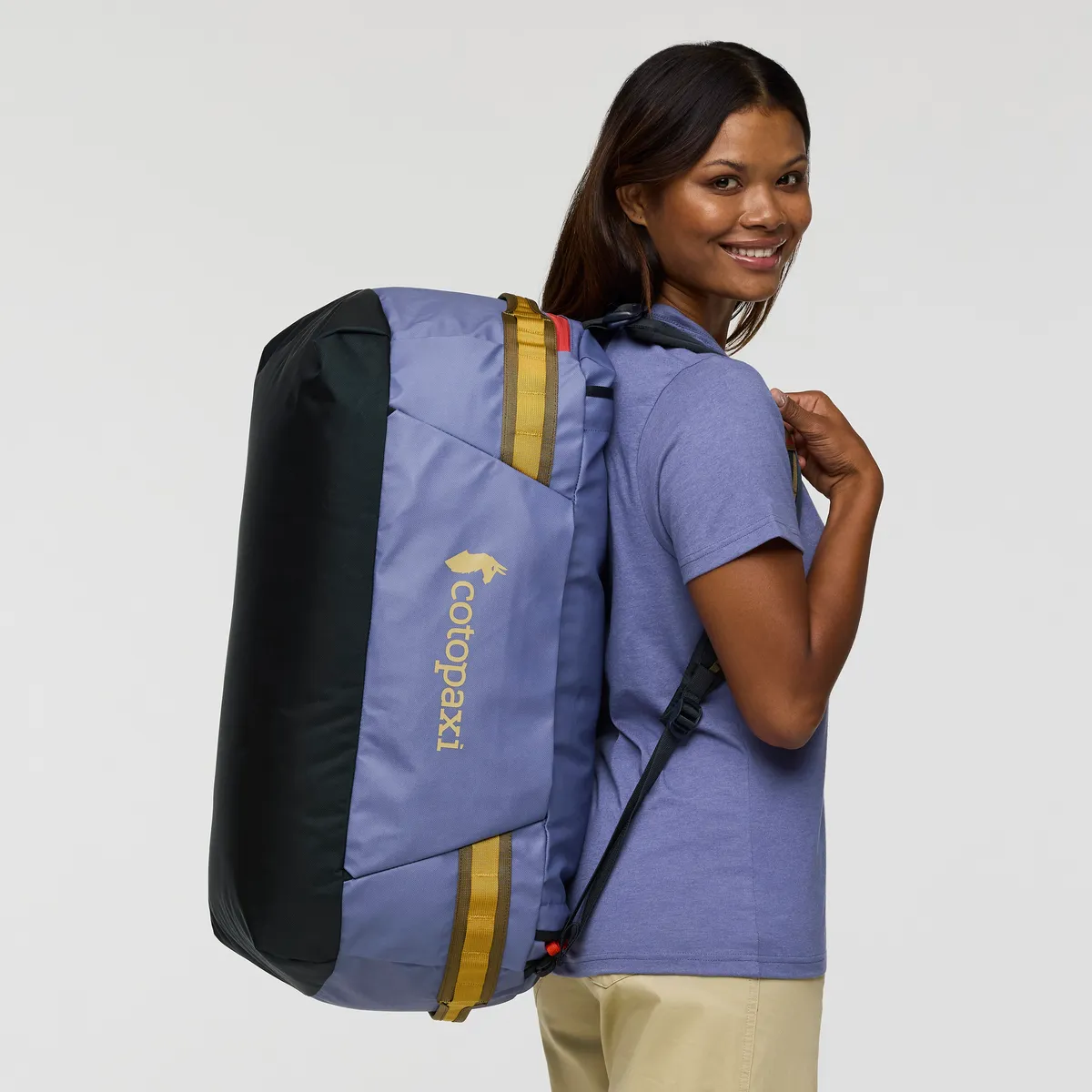 Cotopaxi Allpa Getaway 55L sac voyage bleu recyclé