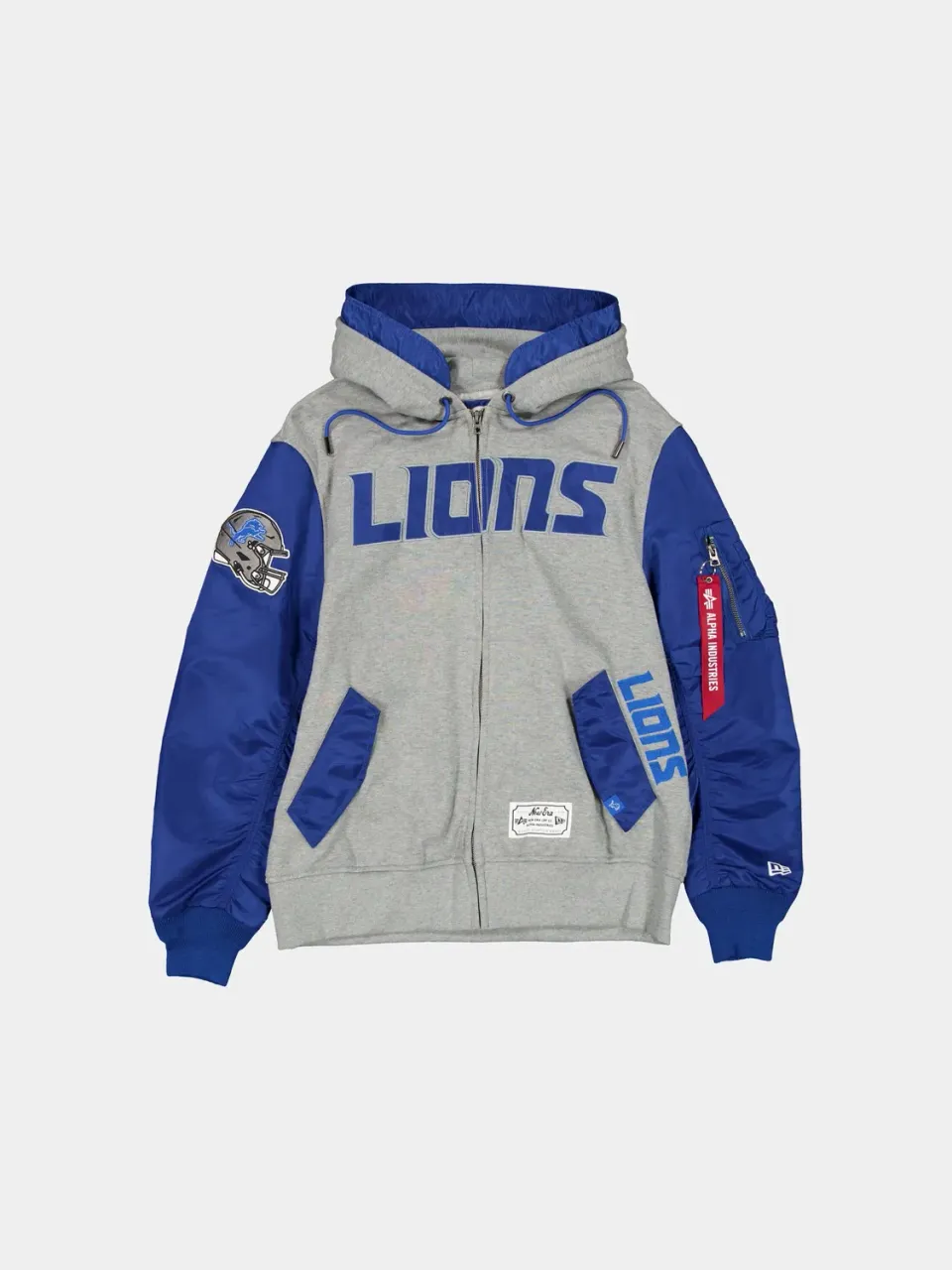 Alpha Industries Detroit Lions MA-1 sweat à capuche bleu coton