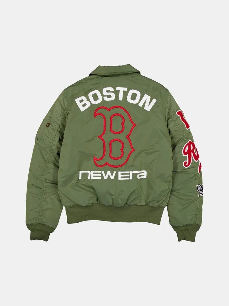 Alpha Industries MA-1 bomber Boston Red Sox vert brodé