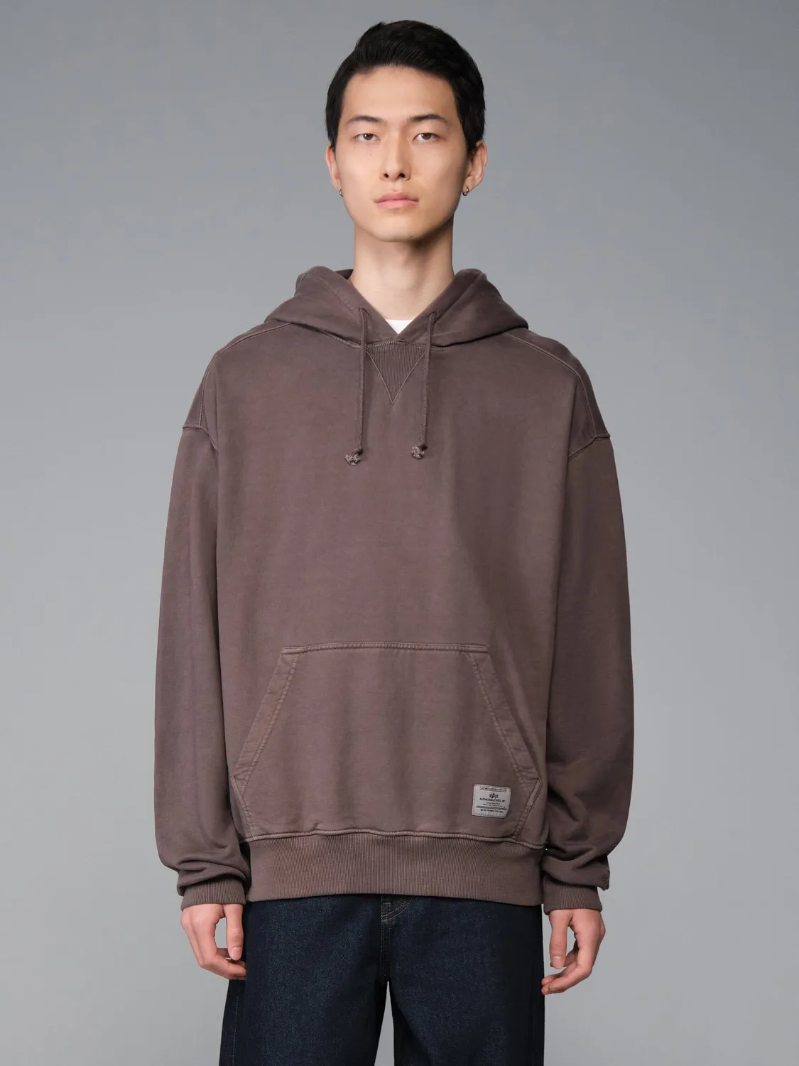 Alpha Industries Essential Hoodie Freight sweat hickory coton