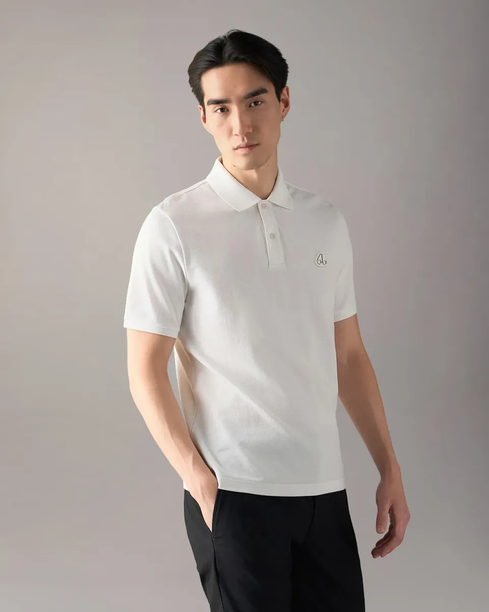 Moose Knuckles Everett Polo coton noir homme