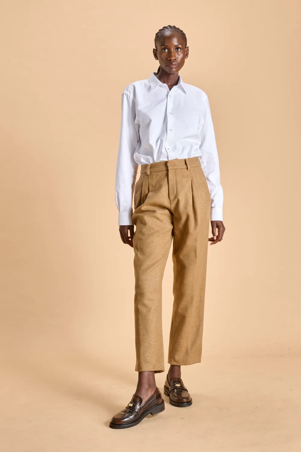 Soubacq Trevi pantalon femme laine beige