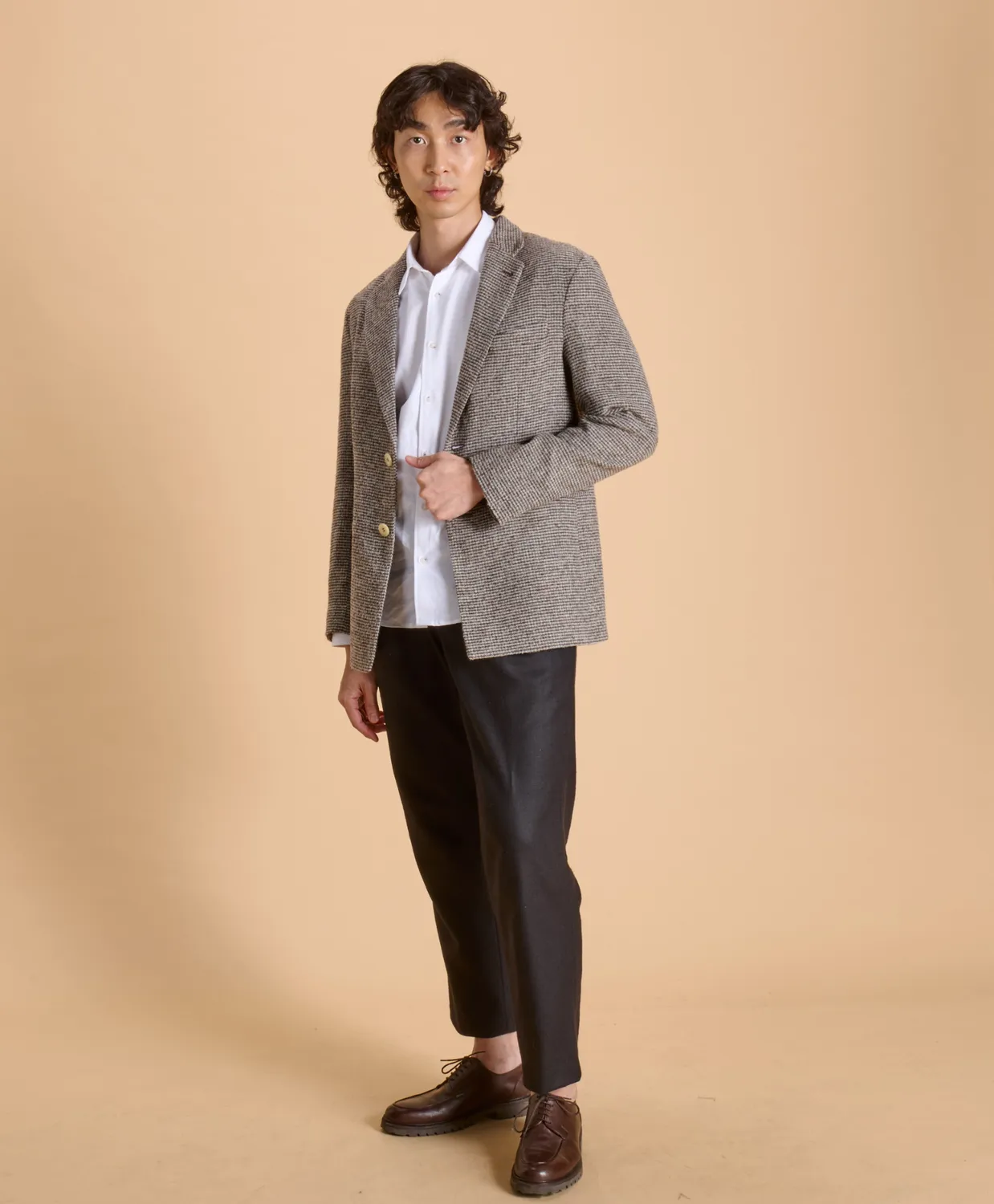 Soubacq Le Blazer Royal velours tweed anglais