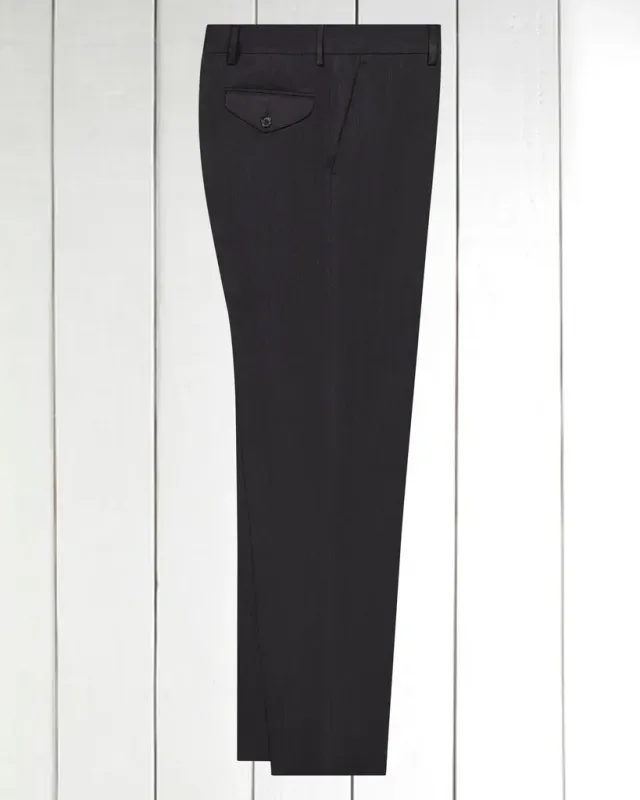 HOLLINGTON Jules pantalon large graphite lin coton