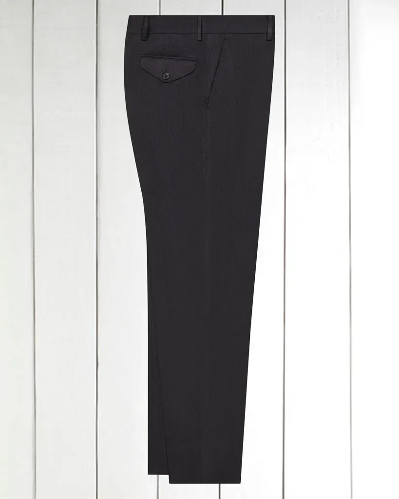 HOLLINGTON Jules pantalon large graphite lin coton