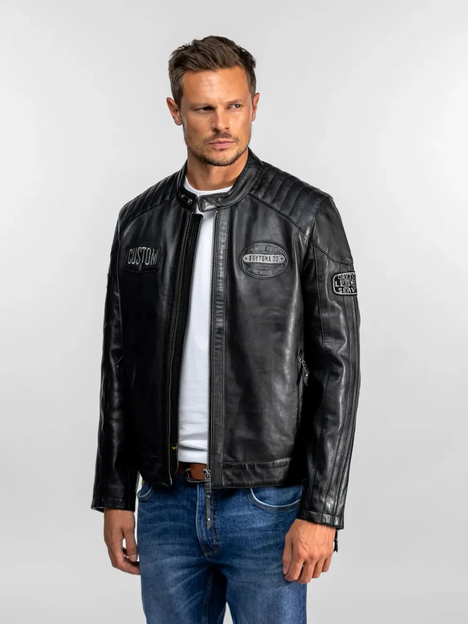 Daytona Foley blouson moto noir mouton