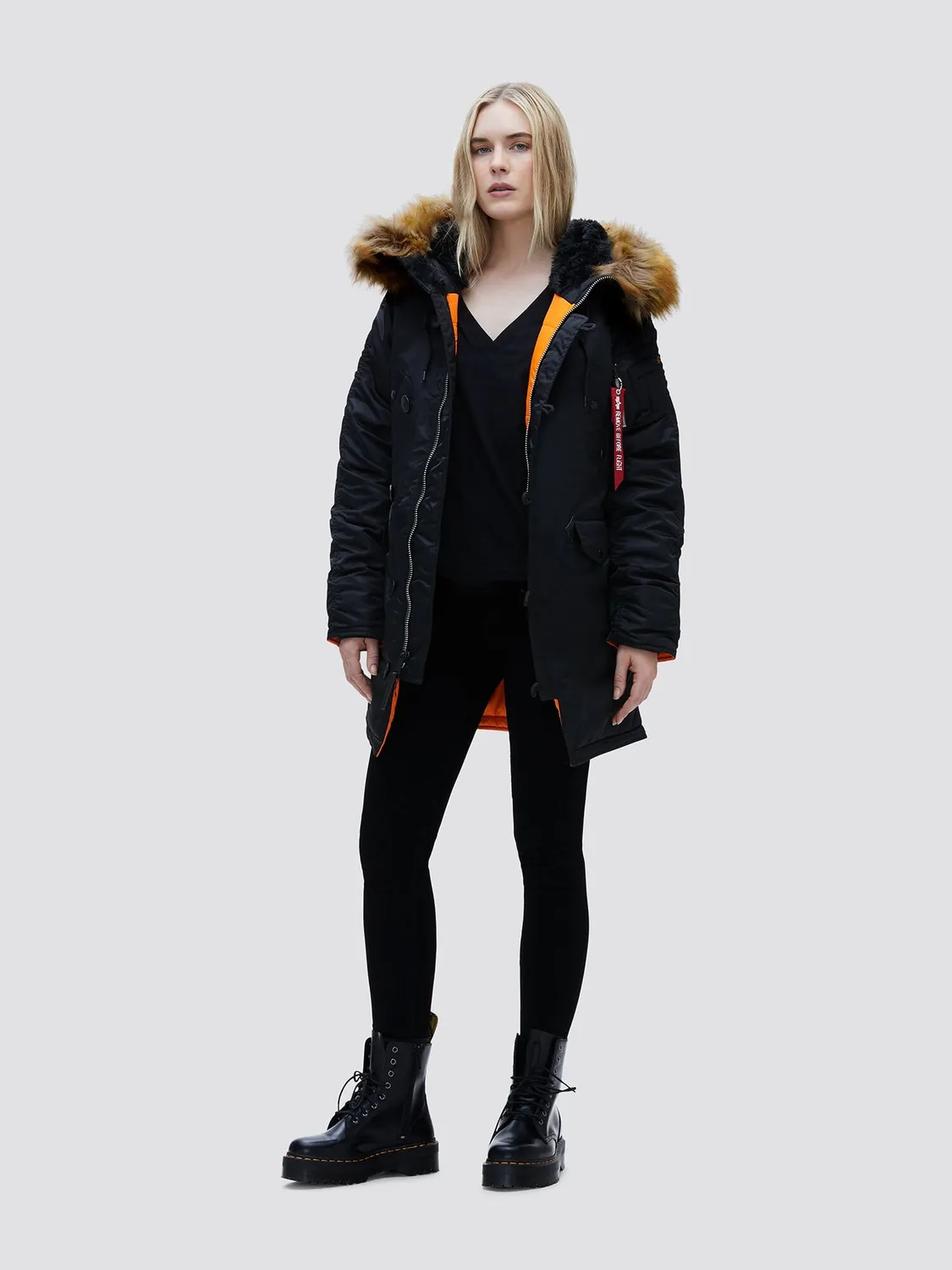 Alpha Industries N-3B parka femme noire grand froid