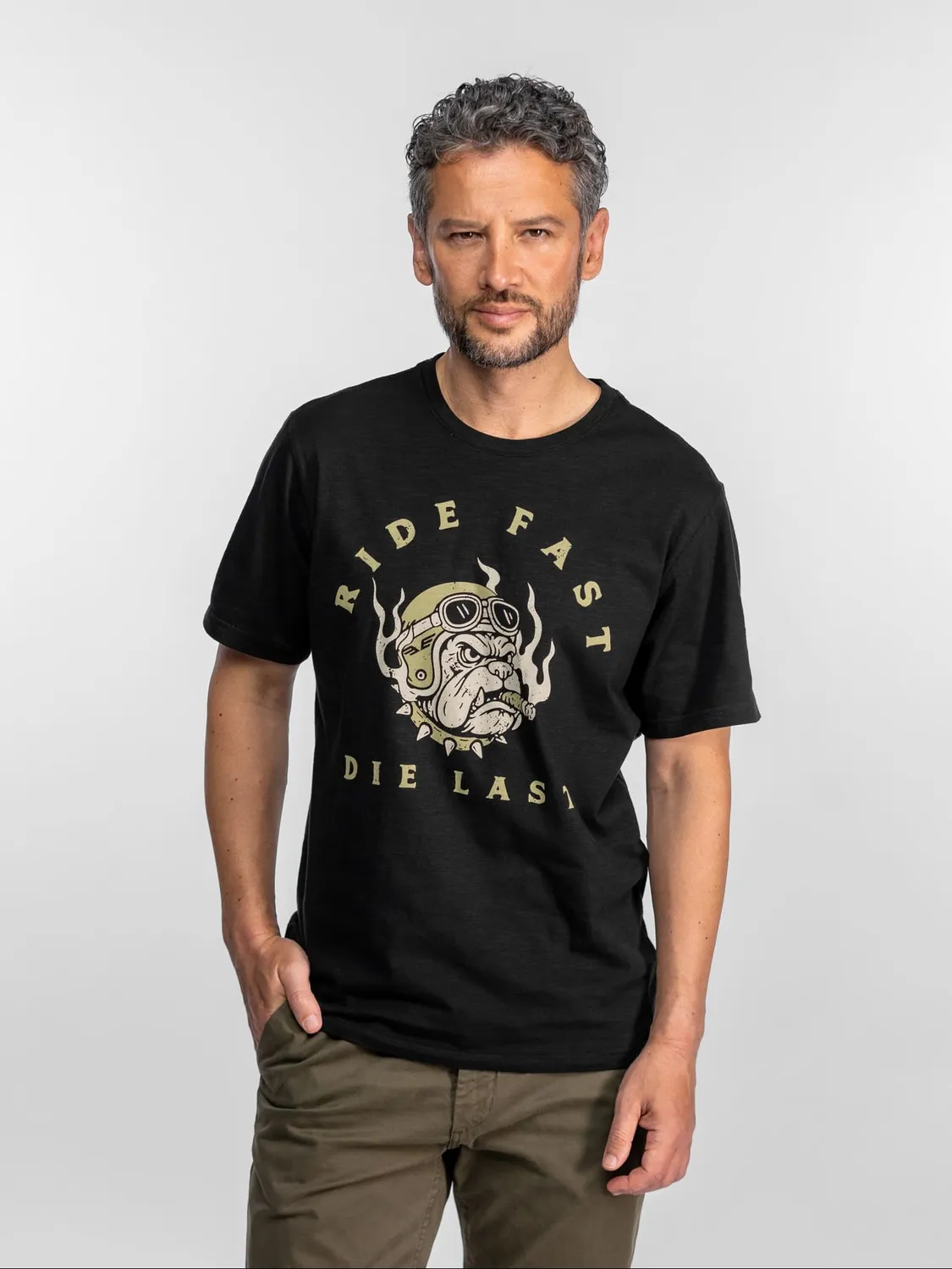DAYTONA Alabaster t-shirt homme biker coton