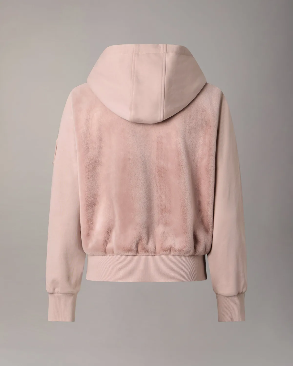 Moose Knuckles Bunny Roslyn Hoodie Rosewood fausse fourrure