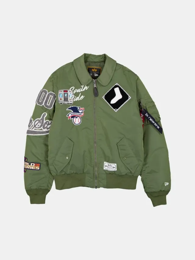 Alpha Industries MA-1 Chicago White Sox bomber vert