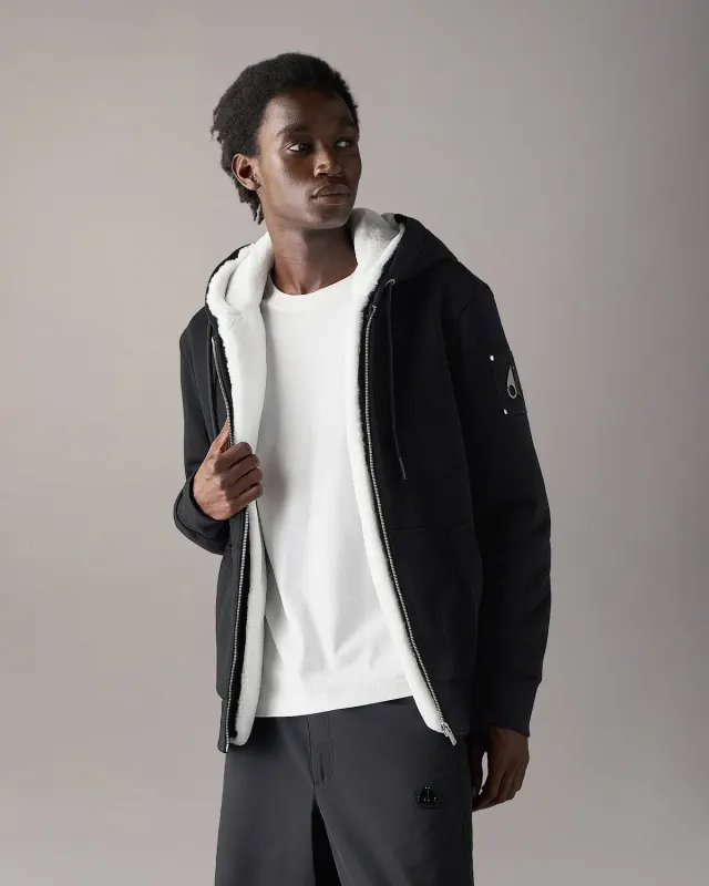 Moose Knuckles Classic Bunny sweat à capuche noir molleton
