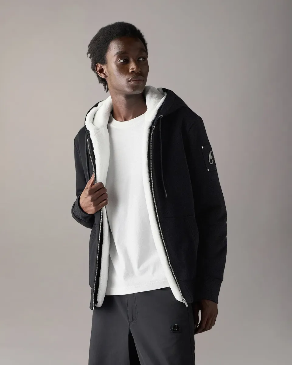 Moose Knuckles Classic Bunny sweat à capuche noir molleton