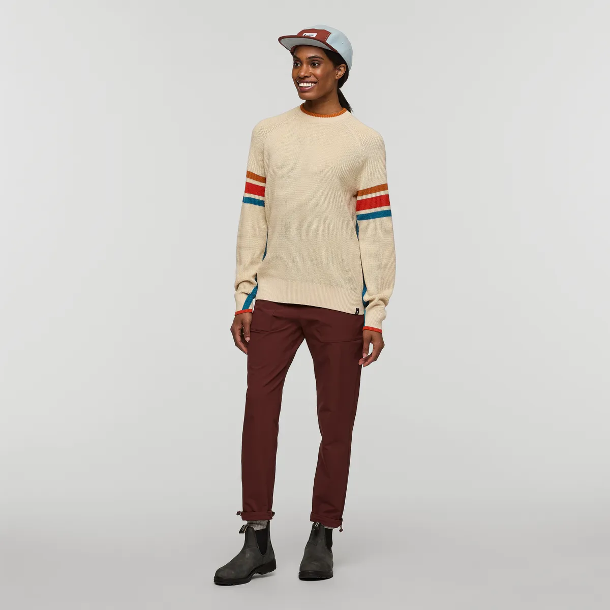 Cotopaxi Libre Waffle Crew pull femme Carbon maille gaufrée