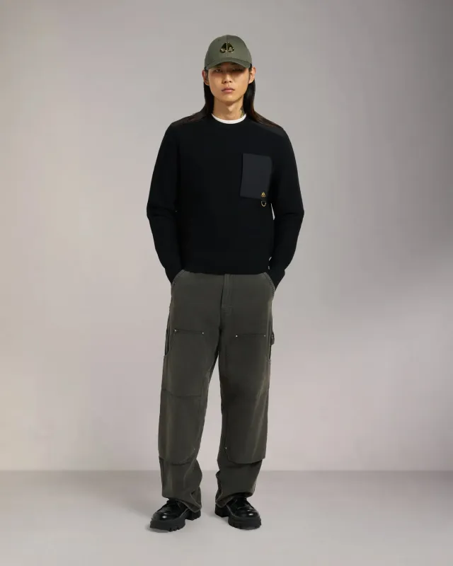 Moose Knuckles Elowan sweat col rond noir
