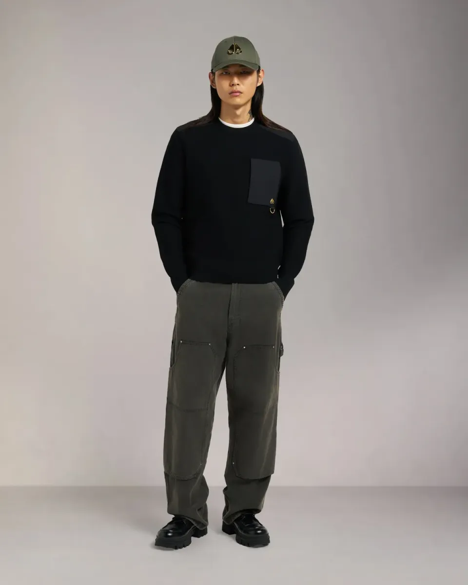 Moose Knuckles Elowan sweat col rond noir