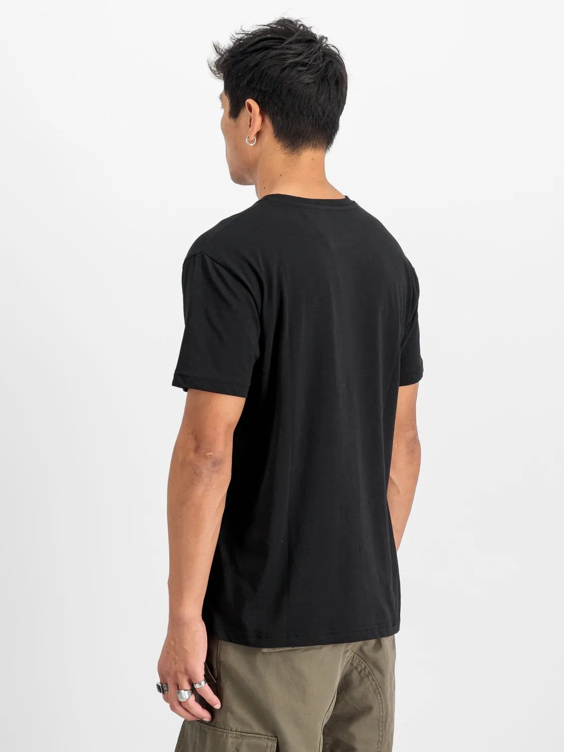 Alpha Industries Basic Small Logo t-shirt noir blanc x2