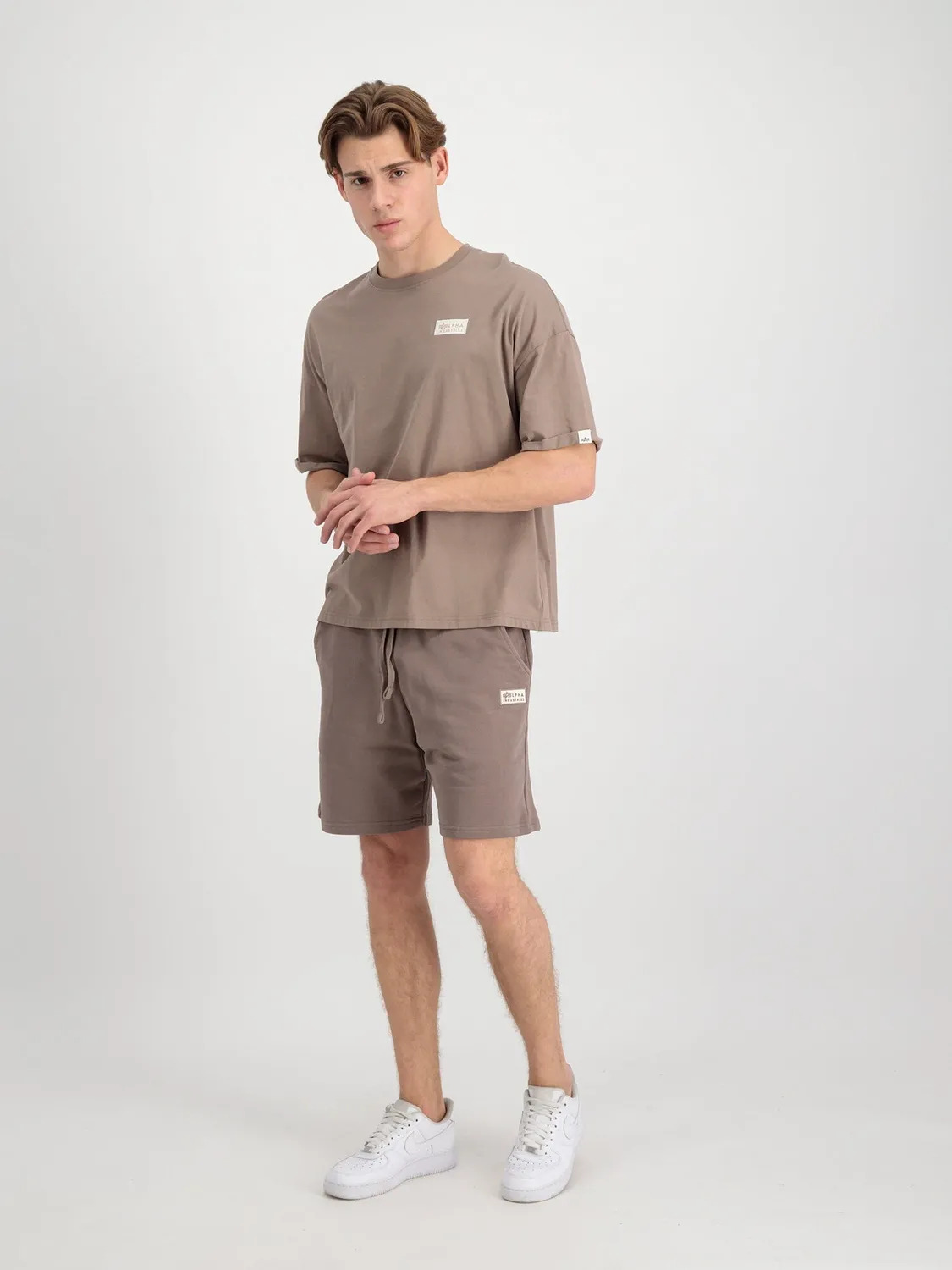 Alpha Industries Organic Jogger Short gris coton bio